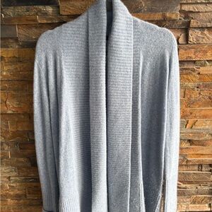 Saks Fifth Avenue Light Blue Cashmere Cardigan